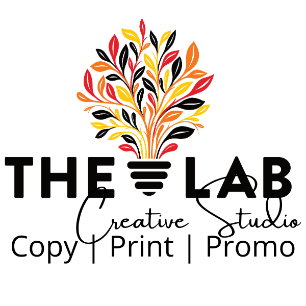 The Lab Creative Studio lockup — Copy, Print, Promo